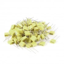 100 Pcs 5% 100V 0.22uF 5mm Pitch Radial Lead Box Type Film Correction Capacitors