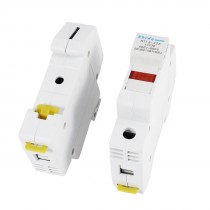 2Pcs AC 500V-690V Single Pole 10x38mm Cylinder Fuse Holder Base RT18-32X