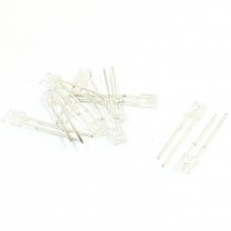 10 pcs 3mm Wide Rectangle Head Superbright Red Green LED Light Diodes