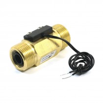 DC250V Brass G3/4 26mm Male Thread Reed Water Flow Switch Flowmeter 1-30L/min