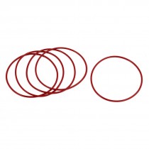 5 Pcs Red Rubber 68mm x 64mm Oil Seal O Rings Gaskets Washers