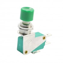 Green Cap Momentary SPDT 1NO 1NC Power Control Push Button Switch AC 125V 16A