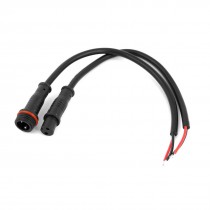 M12S 2 Pin Waterproof LCDs Led Power Supply Connector Replacement Black