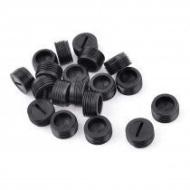 Black Plastic Screw 12mm x 6mm Carbon Brush Holder Caps Case 20 Pcs