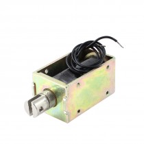 1mm/2Kg 6mm/0.5Kg 6.39W Open Frame Pull Type Solenoid Electromagnet DC 24V 0.26A