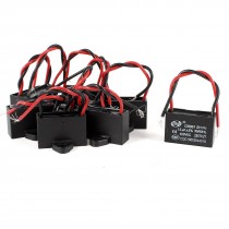 AC 450V 1.5uF 5% Wired Metalized Polypropylene Film Motor Capacitor 10 Pieces