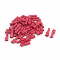 50 Pcs FDFD1-187 Red Female Spade Connector Insulated Terminal for 22-16AWG