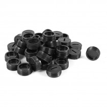 40 Pcs 16.5mm Dia Thread Black Plastic Motor Carbon Brush Holder Cap Cover