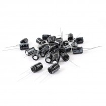 25 Pcs 680uF 16V 105C Radial Electrolytic Capacitors Black 8mm x 12mm