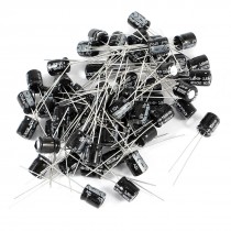 60 Pcs Electrolytic Capacitor Radial Lead 10V 470uF 6.3x7mm