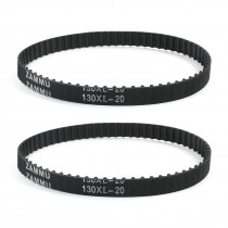 130XL 65 Teeth 10mm Width Black Rubber Cogged Industrial Timing Belt 13" 2 Pcs