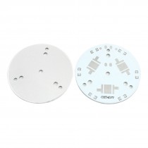 2pcs 49mm 3 x 1W 3W 5W High Power LED Aluminum PCB Printed Circuit Board