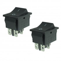 2 Pcs AC 250V/16A 125V/20A 4 Pins DPST On/Off Rocker Switch