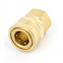 1 2pt Female Thread Quick Release Metallic Coupler Fittings Gold Tone