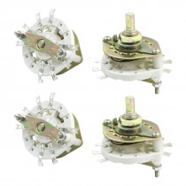 4PCS 2P3T 2 Pole 3 Throw 1 Deck Band Channel Rotary Switch KCT2*3