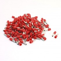 190pcs E4009 Red Plastic Cover Pre Insulated Ferrules Terminals for 12AWG Wire