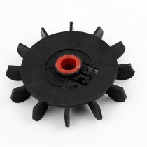 Spare Part 12mm Inner Dia 12 Blades Impeller Plastic Motor Fan Blade Black