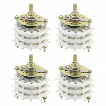 4PCS KCT3*11 3 Pole 11 Way Three Deck Band Channel Rotary Switches