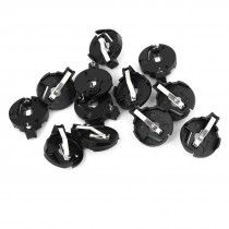 12pcs CR2032 Button Cell Battery Holder Connector Socket Case Black