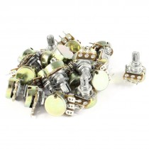 20 Pieces B20K 20K Ohm 3 Pin Single Linear Rotary Taper Potentiometer AC 220V 6A