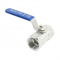 Blue Plastic Coated Handle 3/4PT Dia Female Thread Metallic Ball Valve Fitting