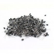 1000 Pcs 5mm x 5mm 22UF 25V Polarized Radial Electrolytic Capacitor