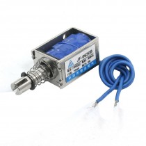 DC6V 6N Force 10mm Stroke Pull Push Plunger Return Solenoid Electromagnet