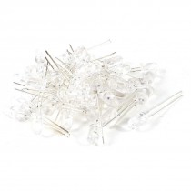 50 Pcs 5mm Dome Green LED Light 2 Pin Emitting Diodes 35mm x 5mm