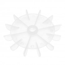Machine Part White Plastic 12mm Inner Diameter 12 Blades Impeller Motor Fan