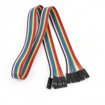50cm 2.54mm F/F 2 Pin Solderless Colored Flexible Breadboard Jumper Wire 5 Pcs
