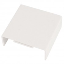 White PVC 2 Ways Mini Cable Trunking Straight Connector 59mm x 22mm