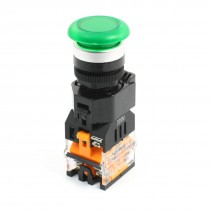 1NO 1NC Momentary Mushroom Head Green Light Push Button Switch 660V 10A