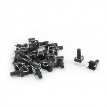 25Pcs Momentary Tact Tactile Push Button Switch 6x6x11mm 4-pin DIP