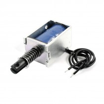 DC 24V 0.48A 2mm 500g 5mm 80g Pull Type Open Frame Solenoid Electromagnet