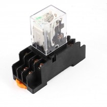 DC12V Coil 3PDT 11 Pin Green LED General Purpose Power Relay w Socket