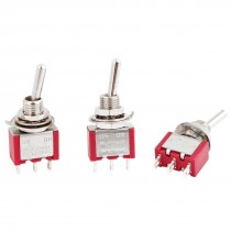 3Pcs SPDT 2 Positions Auto Motor Rocker Toggle Switch AC250V 2A 120V 5A