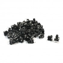 55Pcs Momentary Tact Tactile Push Button Switch 6x6x7.5mm 4-pin DIP