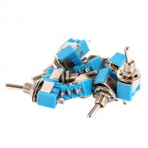 10 Pcs ON/ON 2 Position 3 Terminals 1NO 1NC SPDT Toggle Switch AC 125V 6A