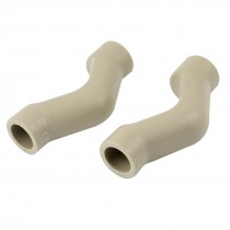 2 Pcs 2 Ways 20mm Inner Dia PPR Hot Water Pipe Hose Connectors Fittings Gray