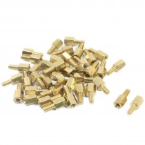40 Pcs Male/Female Thread Brass PCB Hexagonal Standoff Spacer M3 x 6mm x 12mm