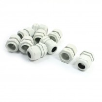 PG19 12-15mm Adjustable Waterproof Fixing Connect Cables Gland 10 Pcs
