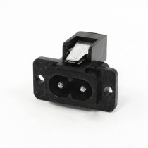 AC 250V 7A 2Pins IEC320 C8 Male Plug Inlet Power Socket