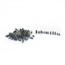 120Pcs 12 Values 0.22uF-470uF Radial Lead DIP Electrolytic Capacitors