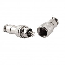 AC 125V 3A 6 Pin Male Female Screw Butt Joint Cable Connecting Aviation Plug