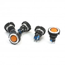 5Pcs 24V 22mm 2-Pin Soldering Orange Signal Indicator Light Lamp