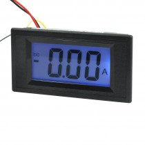 DC 5A Blue LCD Digital Display Ampere Meter Ammeter Panel Gauge