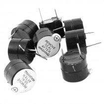 8pcs Black Industrial Electronic Continuous Sound Buzzer DC24V 12x9.5mm