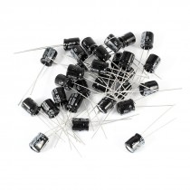30 Pcs Electrolytic Capacitor Radial Lead 10V 470uF 8x6mm