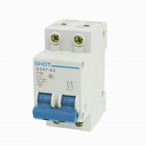 AC 400V 16A 2P Miniature Circuit Breaker 4500A Breaking Capacity