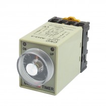 AH3-3 24VDC Power On 0-6s 6 Second Delay Timer Time Relay + Socket